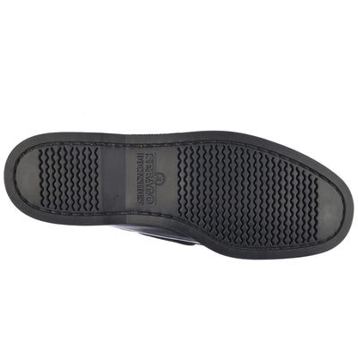 Docksides Man DOCKSIDES PORTLAND MOC SOFT Mocassin TOTAL BLACK Dressed Front (jpg Rgb)	