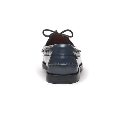 Docksides Man DOCKSIDES PORTLAND MOC SOFT Mocassin BRILLIANT BLUE-BLACK Detail (jpg Rgb)			