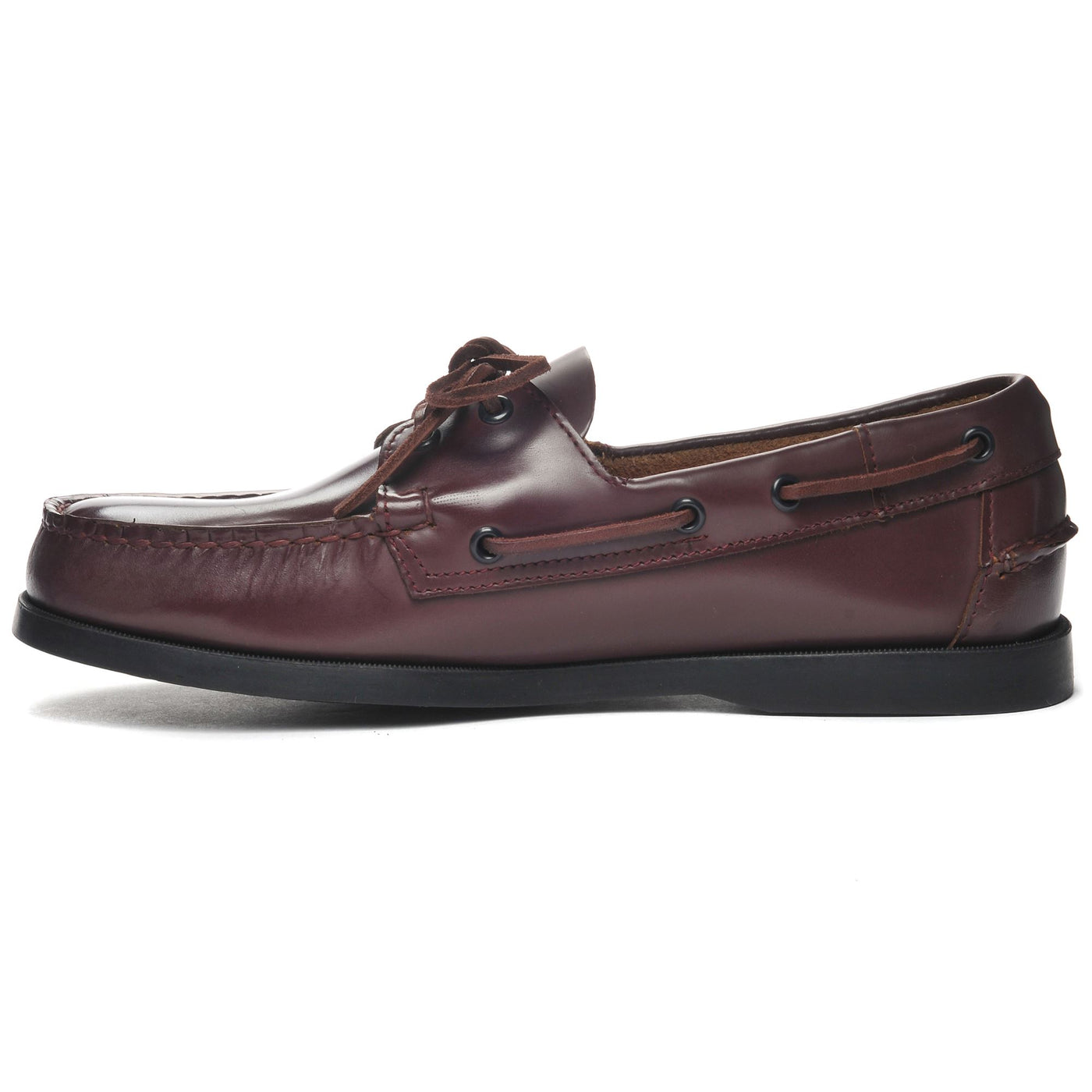 Docksides Man DOCKSIDES PORTLAND MOC SOFT Mocassin GARNET-BLACK Dressed Side (jpg Rgb)		