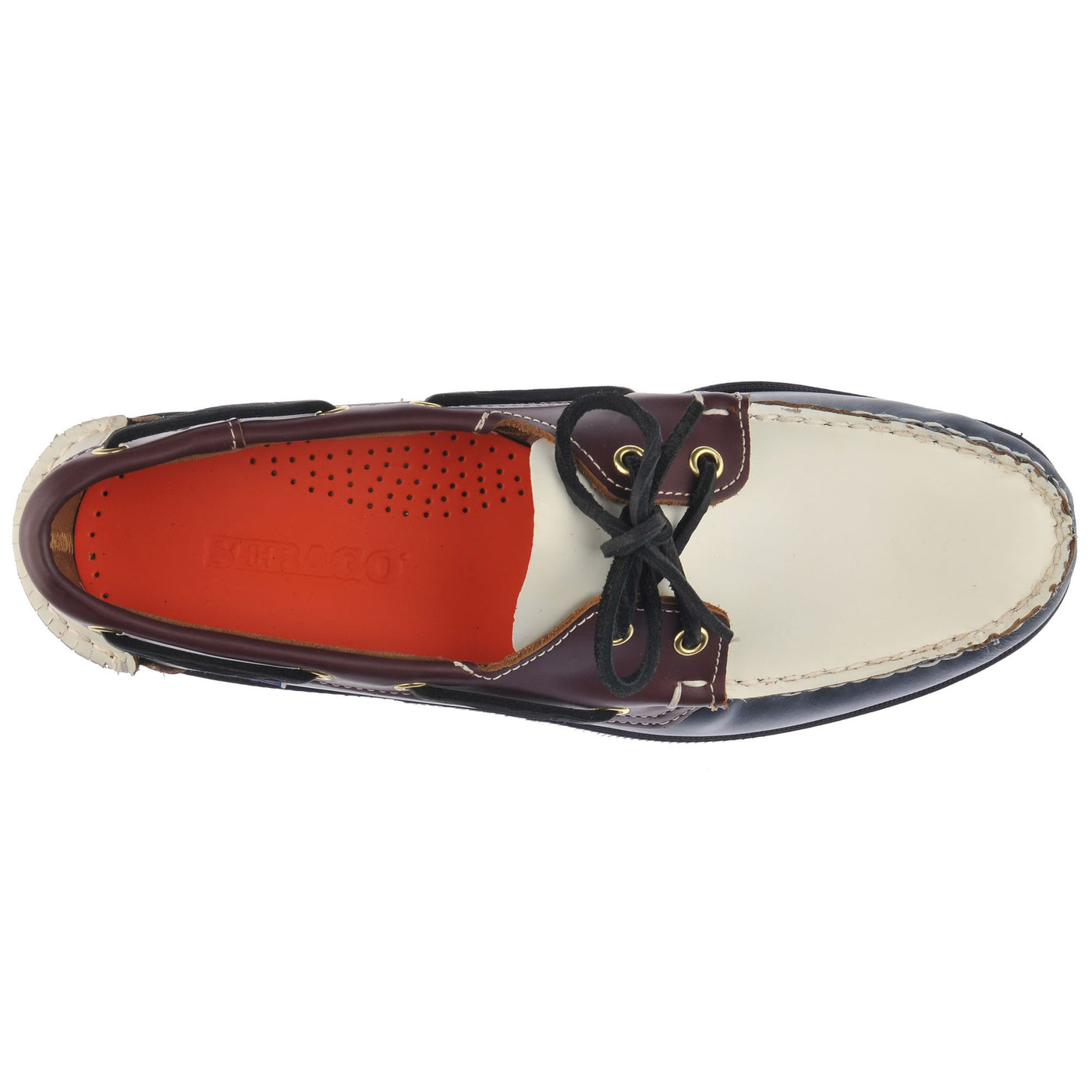 Docksides Man DOCKSIDES PORTLAND MOC SOFT Mocassin ROYAL BLUE- WHITE- GARNET- BLACK Dressed Back (jpg Rgb)		