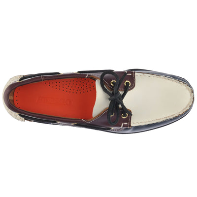 Docksides Man DOCKSIDES PORTLAND MOC SOFT Mocassin ROYAL BLUE- WHITE- GARNET- BLACK Dressed Back (jpg Rgb)		