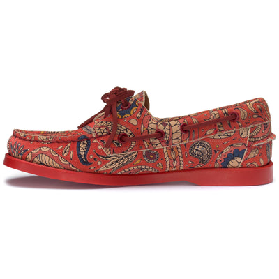 Docksides Woman DOCKSIDES PAISLEY WOMAN Mocassin RED PAISLEY Dressed Side (jpg Rgb)		