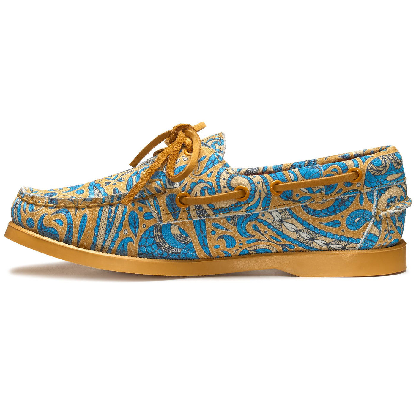Docksides Woman DOCKSIDES PAISLEY WOMAN Mocassin YELLOW PAISLEY Dressed Side (jpg Rgb)		