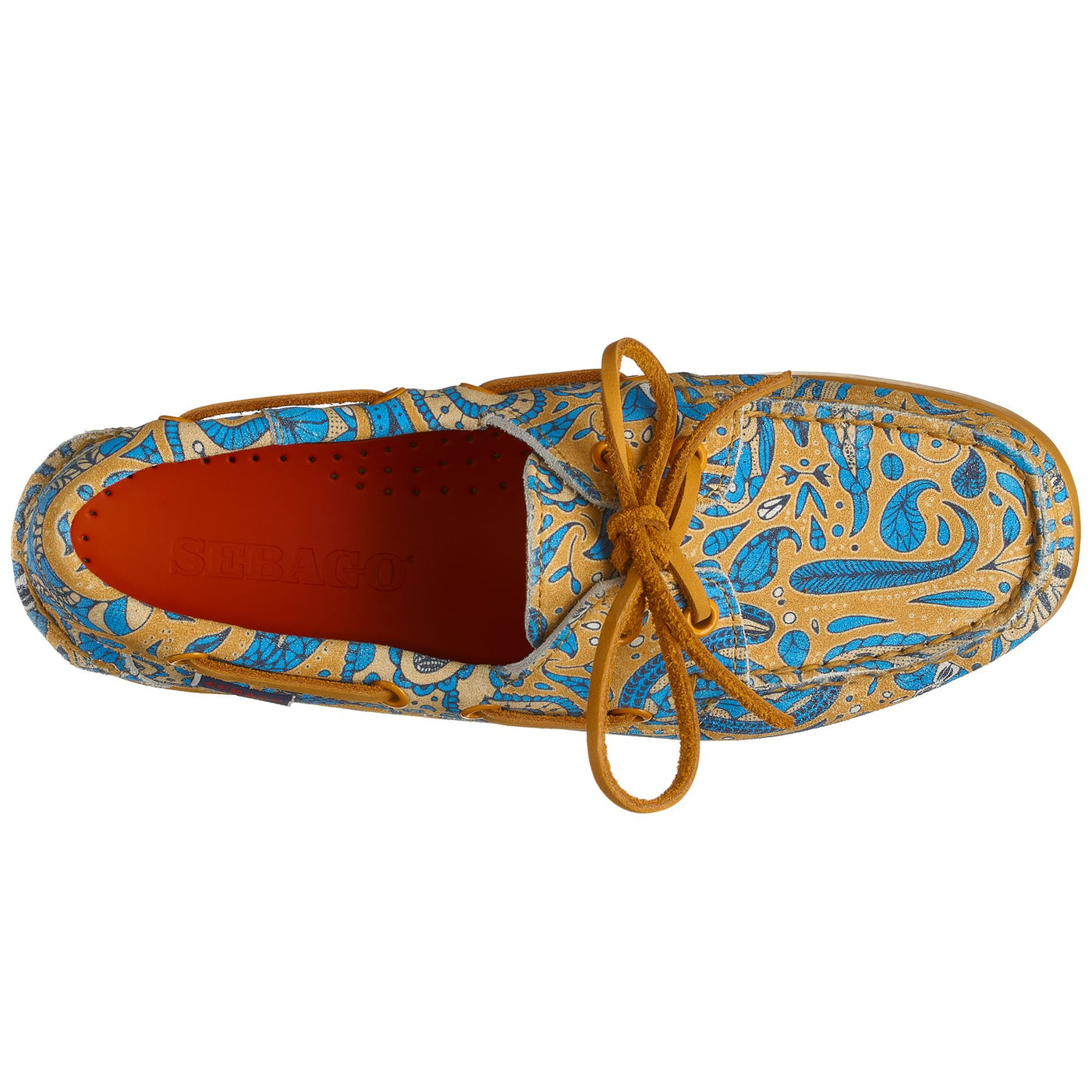Docksides Woman DOCKSIDES PAISLEY WOMAN Mocassin YELLOW PAISLEY Dressed Back (jpg Rgb)		