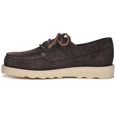 Moc Man ASKOOKFIELD SUEDE Low Cut DK BROWN Dressed Side (jpg Rgb)		