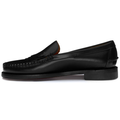 Moc Man DAN TRIPLE FRINGE Moccasin BLACK Dressed Side (jpg Rgb)		