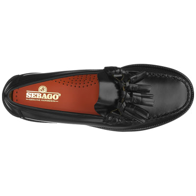 Moc Man WILL TRIPLE TASSEL Moccasin BLACK Dressed Back (jpg Rgb)		