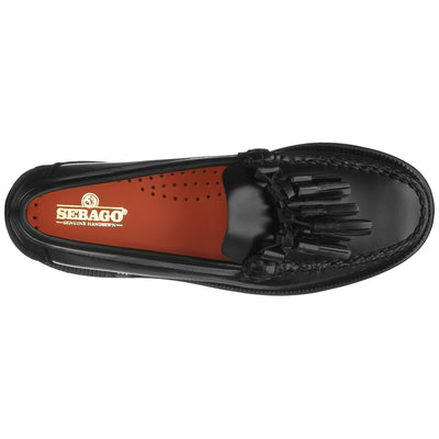 Moc Woman WILL TRIPLE TASSEL WOMAN Moccasin BLACK Dressed Back (jpg Rgb)		