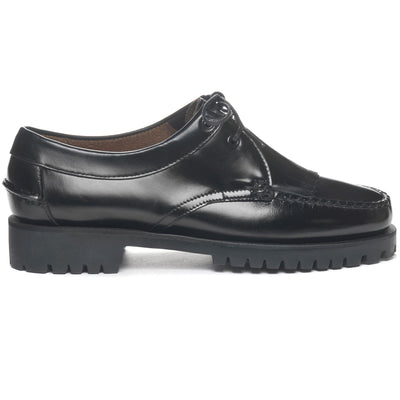 Moc Woman JAMES FRINGE LUG WOMAN Moccasin BLACK Photo (jpg Rgb)			