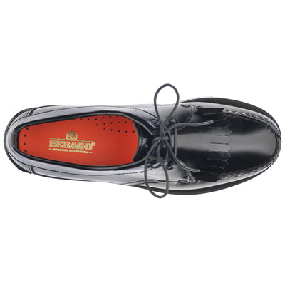 Moc Woman JAMES FRINGE LUG WOMAN Moccasin BLACK Dressed Back (jpg Rgb)		