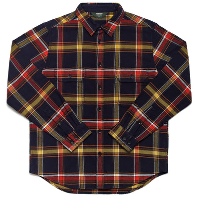 OVERSHIRT Man MAHOOSUC OVERSHIRTS BLUE-YELLOW-ORANGE-BROWN-WHITE-RED Photo (jpg Rgb)			