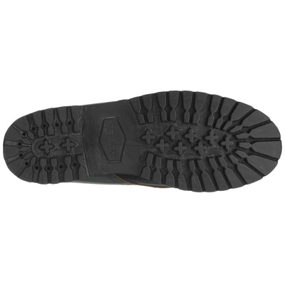Moc Man JAMES LUG BICOLOR Moccasin BRILLIANT BLUE-BLACK Dressed Front (jpg Rgb)	