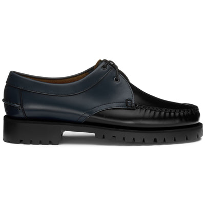 Moc Man JAMES LUG BICOLOR Moccasin BRILLIANT BLUE-BLACK Photo (jpg Rgb)			