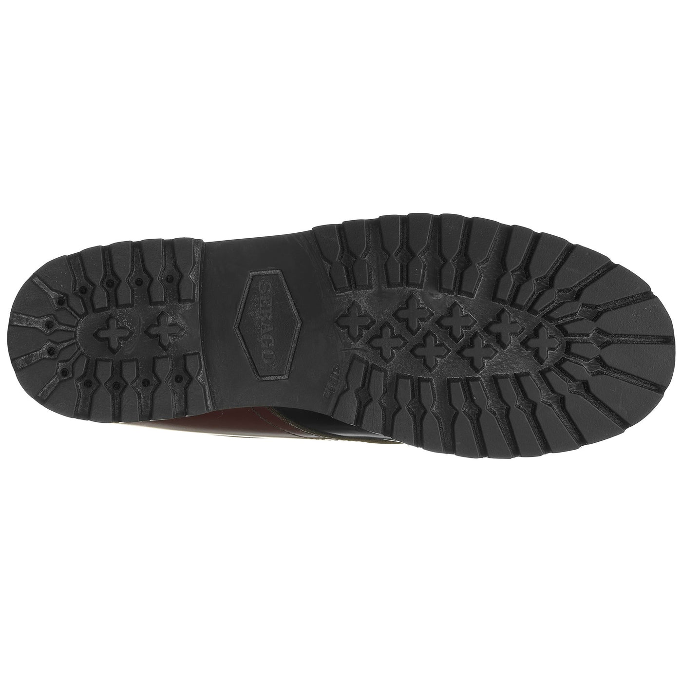 Moc Man JAMES LUG BICOLOR Moccasin GARNET-BLACK Dressed Front (jpg Rgb)	