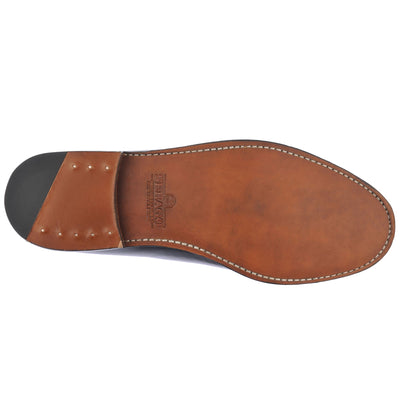 Moc Man MEDFORD GYW Moccasin BROWN BURGUNDY Dressed Front (jpg Rgb)	