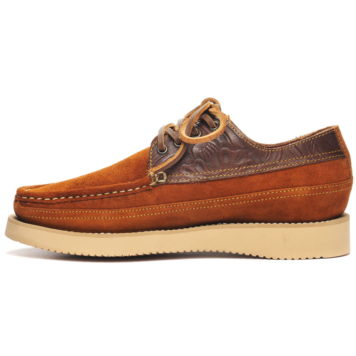 Moc Man MAKWA MEX Low Cut DKBROWN-COGNAC-BEIGE Dressed Side (jpg Rgb)		
