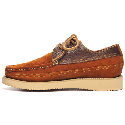 Moc Man MAKWA MEX Low Cut DKBROWN-COGNAC-BEIGE Dressed Side (jpg Rgb)		