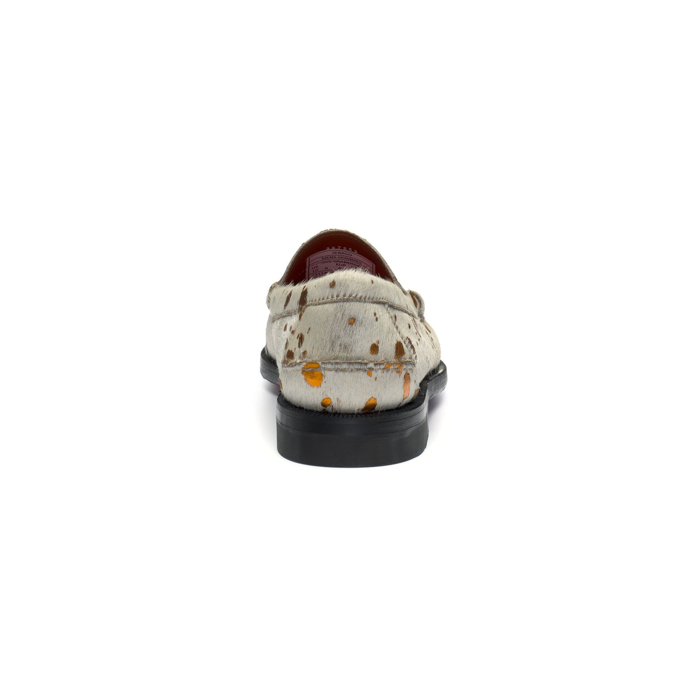 Moc Man DAN SHAGGY Moccasin WHITE-ORANGE OUTSIDERS Detail (jpg Rgb)			