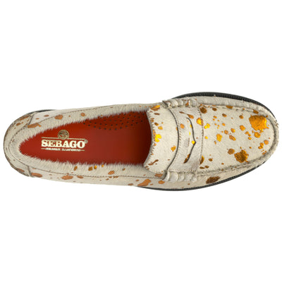 Moc Man DAN SHAGGY Moccasin WHITE-ORANGE OUTSIDERS Dressed Back (jpg Rgb)		
