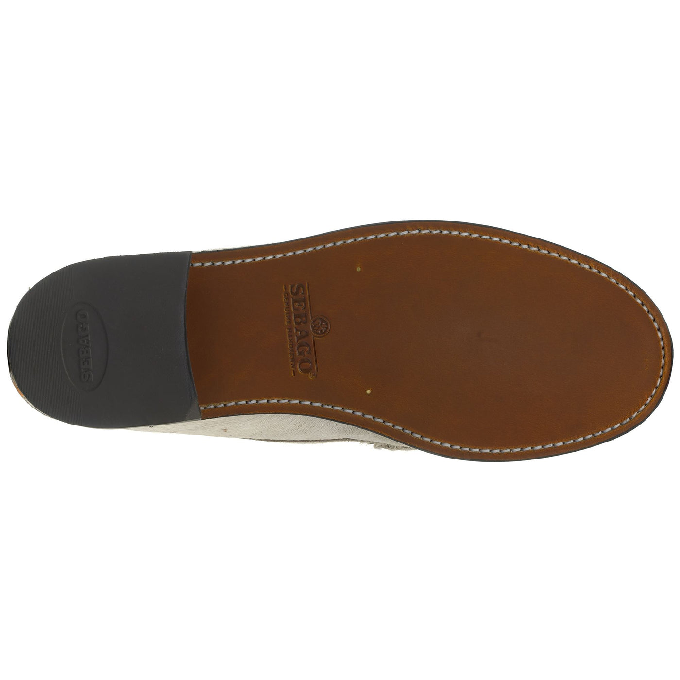 Moc Man DAN SHAGGY Moccasin WHITE-ORANGE OUTSIDERS Dressed Front (jpg Rgb)	