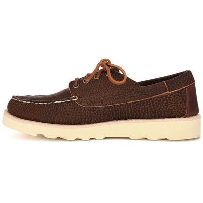Moc Man ASKOOK TUMBLED CAMPFIELD Low Cut BROWN Dressed Side (jpg Rgb)		