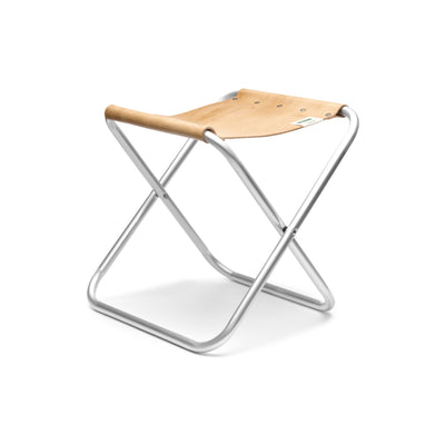 CAMP ACCESSORIES Unisex LYMAN Foldable Chair BROWN LEATHER-SILVER  METAL Photo (jpg Rgb)			