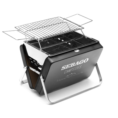 CAMP ACCESSORIES Unisex LINNEUS Portable Grill GREY SILVER Dressed Side (jpg Rgb)		