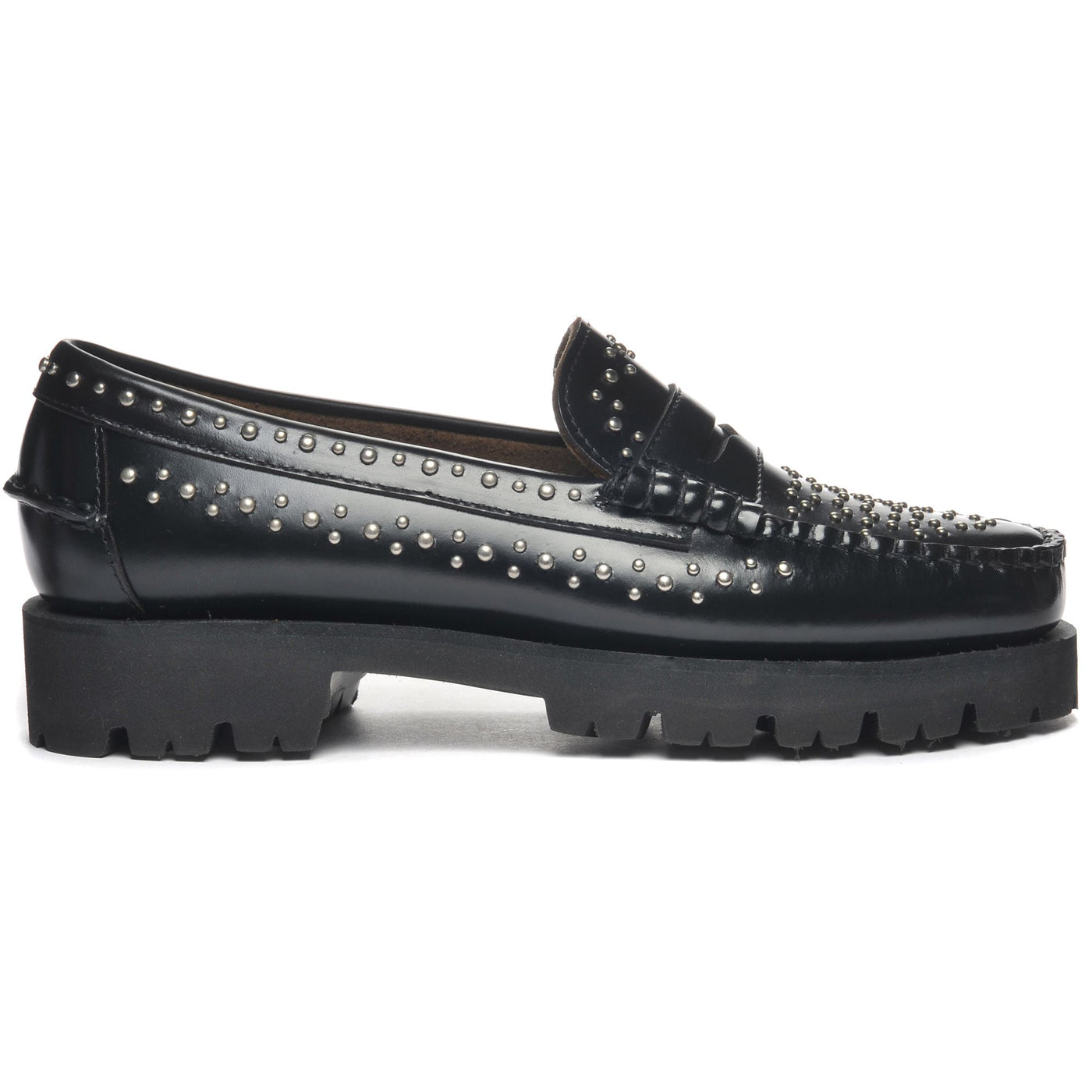 Moc Woman DAN LUG STUDS WOMAN Moccasin BLACK Photo (jpg Rgb)			
