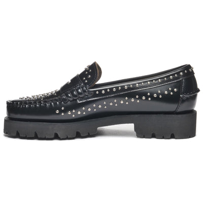 Moc Woman DAN LUG STUDS WOMAN Moccasin BLACK Dressed Side (jpg Rgb)		