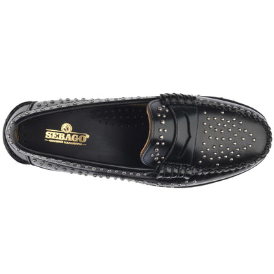Moc Woman DAN LUG STUDS WOMAN Moccasin BLACK Dressed Back (jpg Rgb)		