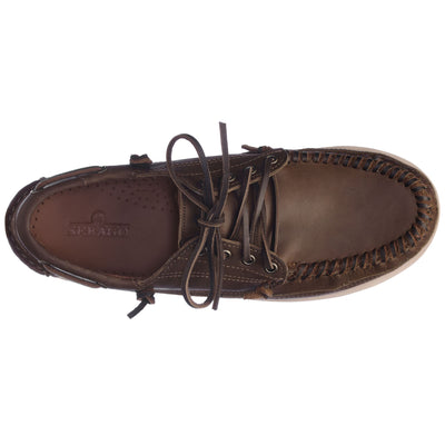 Moc Man SENECA BUDU Low Cut DK BROWN Dressed Back (jpg Rgb)		