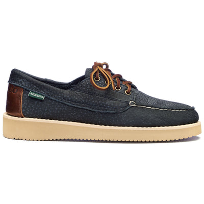 Moc Man ASKOOK TUMBLED EVA Low Cut BLUE NAVY- BROWN Photo (jpg Rgb)			