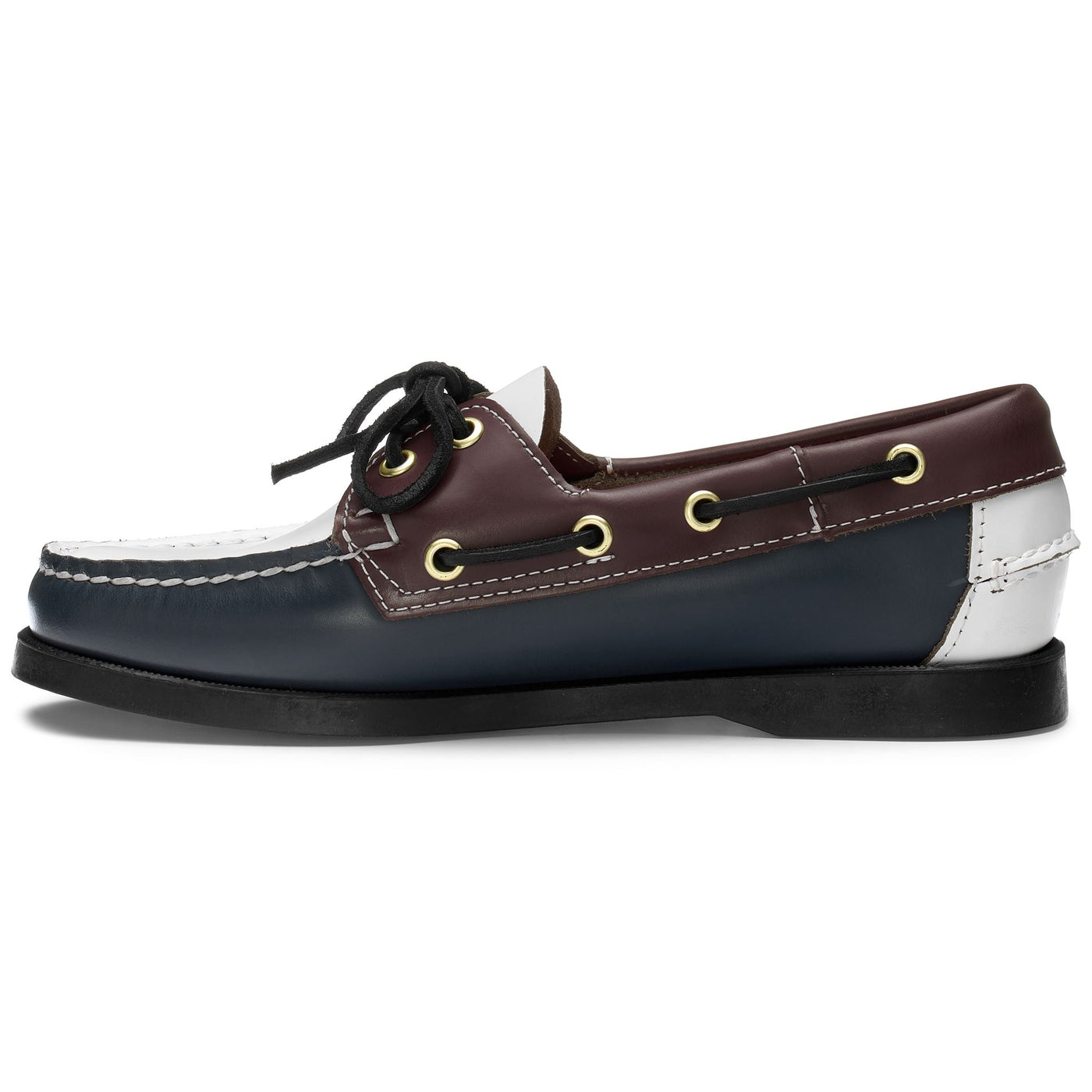 Docksides Woman DOCKSIDES PORTLAND MOC SOFT WOMAN Mocassin ROYAL BLUE- WHITE- GARNET- BLACK Dressed Side (jpg Rgb)		