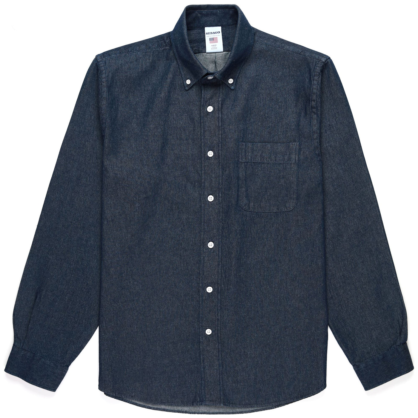 SHIRTS Unisex MERCER Button  Down BLUE DK DENIM Photo (jpg Rgb)			
