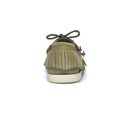 Docksides Man PORTLAND FRINGES Mocassin GREEN MILITARY Detail (jpg Rgb)			