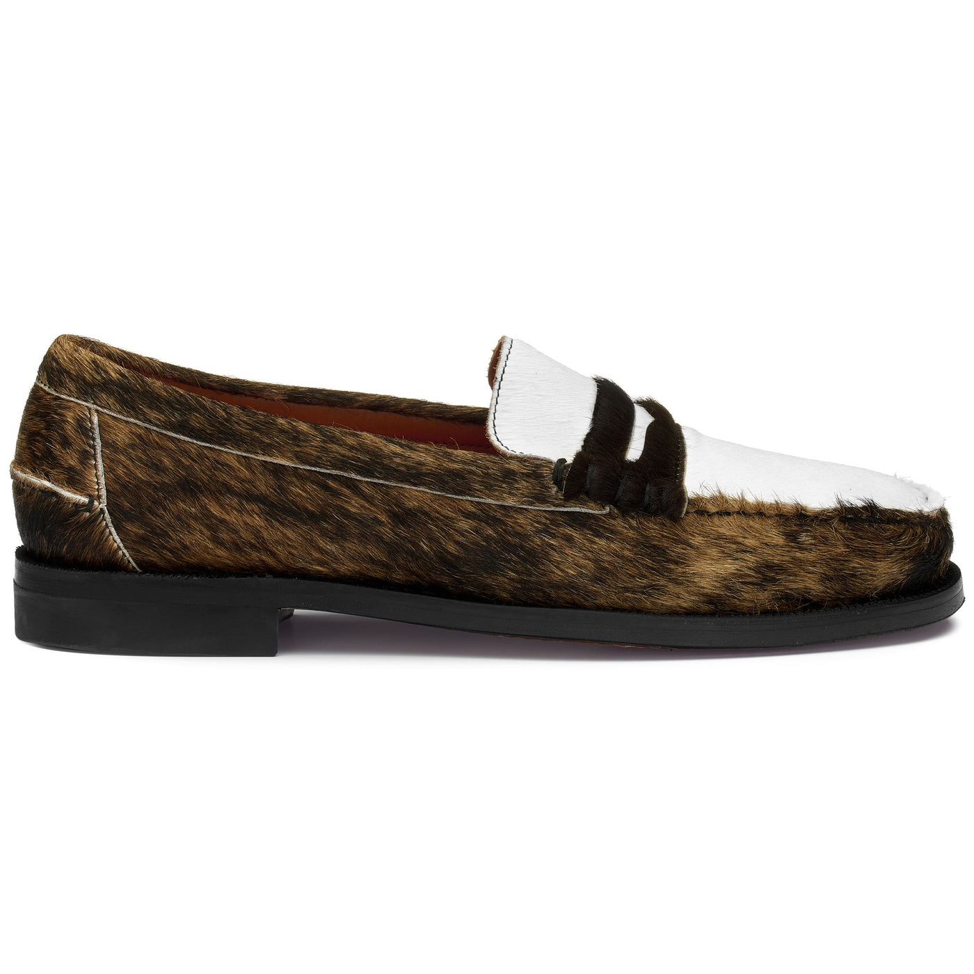 Moc Man DAN RAW Moccasin DK BROWN-WHITE-BLACK Photo (jpg Rgb)			