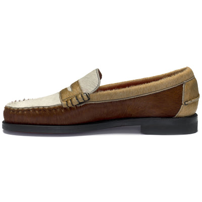 Moc Man DAN RAW Moccasin WHITE-BEIGE CAMEL-BROWN COGNAC Dressed Side (jpg Rgb)		