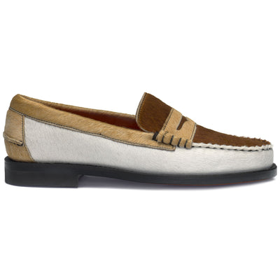 Moc Man DAN RAW Moccasin BROWN COGNAC-WHITE-BEIGE CAMEL Photo (jpg Rgb)			
