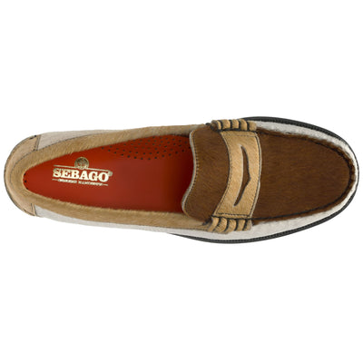 Moc Man DAN RAW Moccasin BROWN COGNAC-WHITE-BEIGE CAMEL Dressed Back (jpg Rgb)		