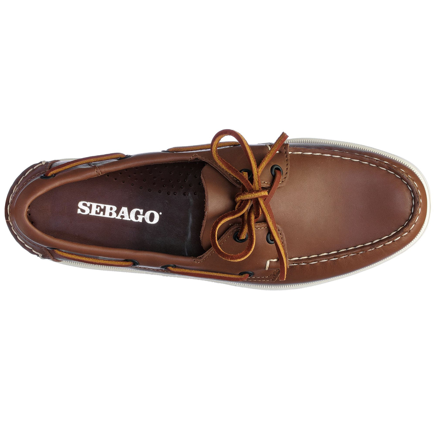 Docksides Man DOCKSIDES PORTLAND TAG Mocassin BROWN- GOLD BOAT SHOES Dressed Back (jpg Rgb)		