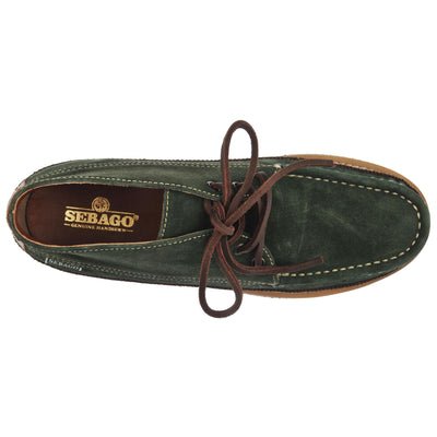 Moc Man MIWAK SUEDE CANOE MOC Mid Cut DK BROWN-DK MILITARY Dressed Back (jpg Rgb)		