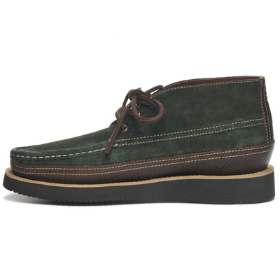 Moc Man MIWAK SUEDE CANOE MOC Mid Cut DK BROWN-DK MILITARY Dressed Side (jpg Rgb)		