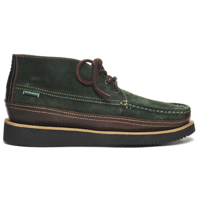 Moc Man MIWAK SUEDE CANOE MOC Mid Cut DK BROWN-DK MILITARY Photo (jpg Rgb)			