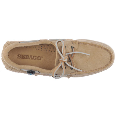 Docksides Woman PORTLAND FRINGES WOMAN Mocassin BEIGE CAMEL Dressed Back (jpg Rgb)		