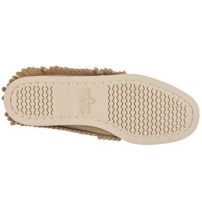 Docksides Woman PORTLAND FRINGES WOMAN Mocassin BEIGE CAMEL Dressed Front (jpg Rgb)	