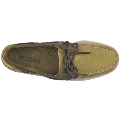 Docksides Man ROSSISLAND JIB SHADOW Mocassin MILITARY GREEN - GREEN OLIVE - CHIVE - RIFLE GREEN Dressed Back (jpg Rgb)		