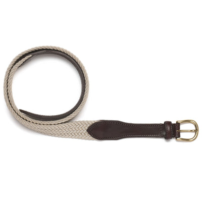 Small Accessories Unisex MADISON Belt LIGHT BEIGE- DARK BROWN Photo (jpg Rgb)			
