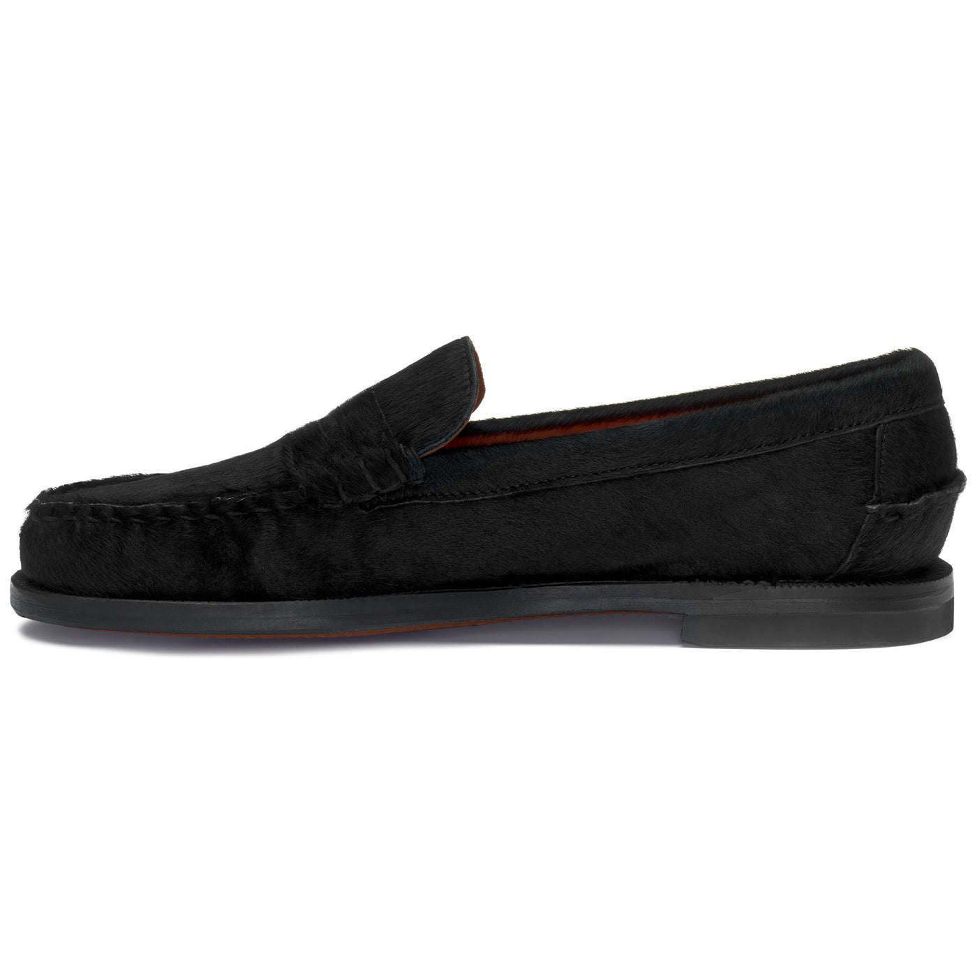 Moc Woman DAN SHAGGY WOMAN Moccasin BLACK Dressed Side (jpg Rgb)		