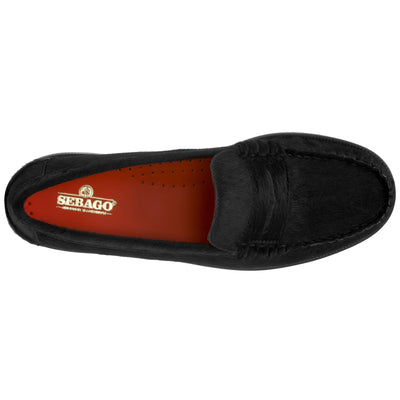 Moc Woman DAN SHAGGY WOMAN Moccasin BLACK Dressed Back (jpg Rgb)		