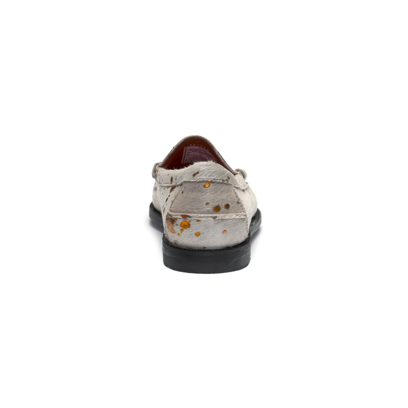 Moc Woman DAN SHAGGY WOMAN Moccasin WHITE-ORANGE OUTSIDERS Detail (jpg Rgb)			